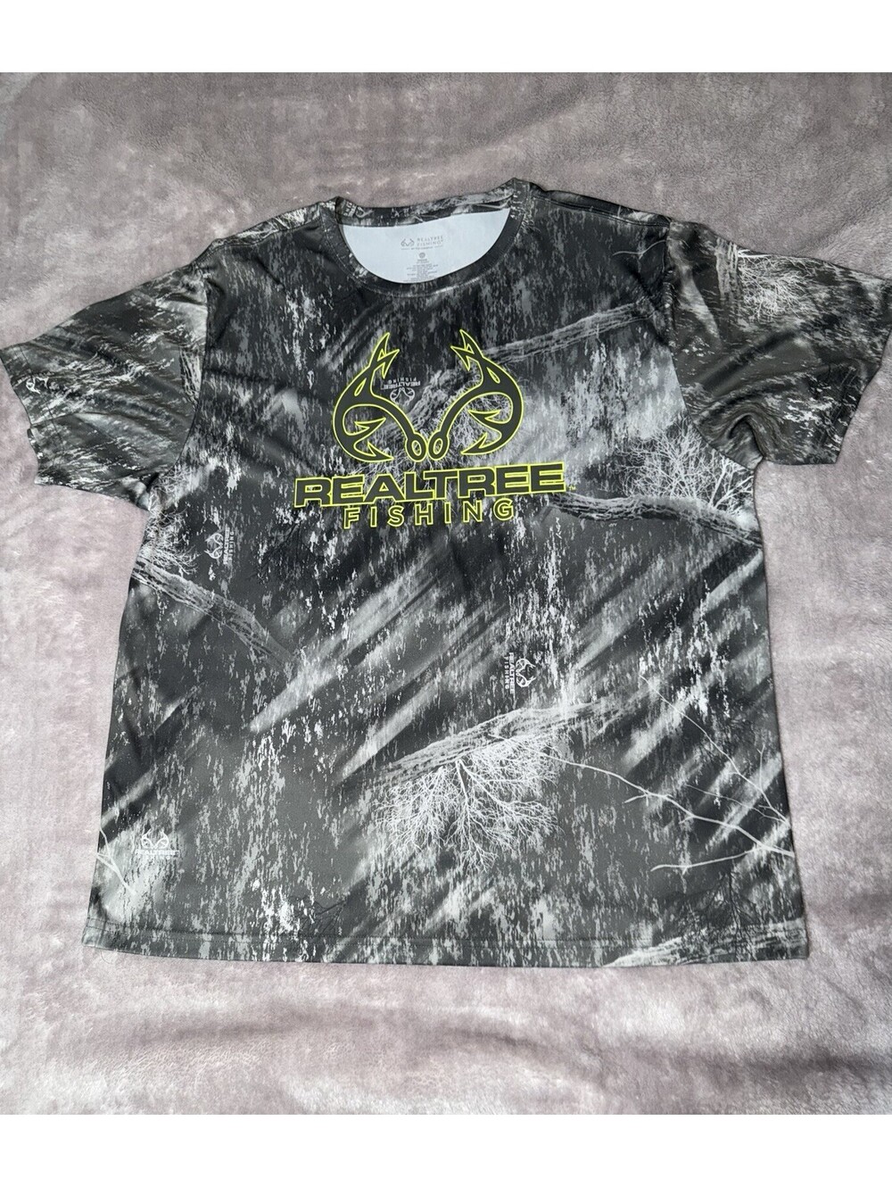 🎅🏻 Men’s Realtree Fishing Antler Short Sleeve Shirt XXL  2XL